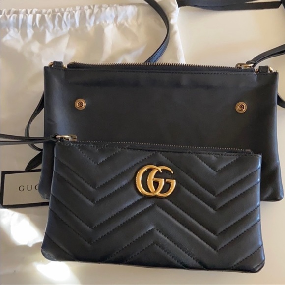 Gucci Handbags - Gucci Marmont Double G zipped crossbody bag GUC